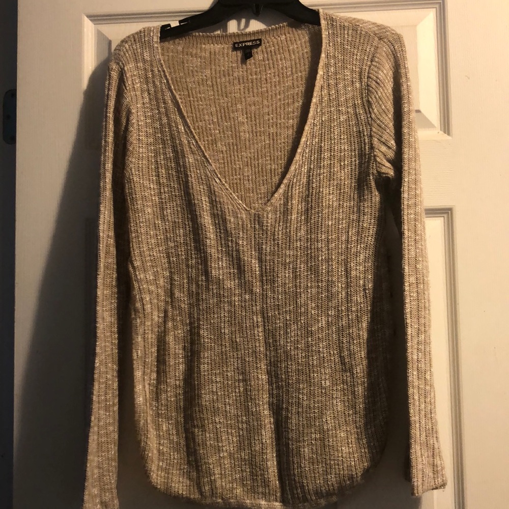 Express Scoop Neck Light Sweater